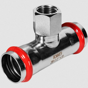 Пресс-тройник переходной 28х1/2" ВР Rommer