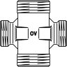 Крестовина G1"-G1"-G3/4"-G3/4" Oventrop
