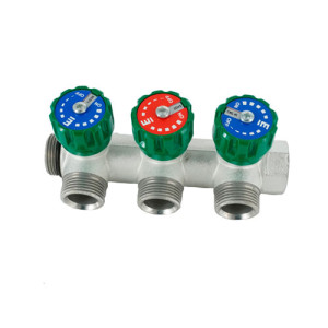 Регулирующий коллектор 3/4"-3/4" EK с 3 отводами Elsen
