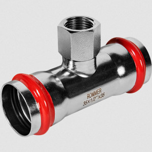 Пресс-тройник переходной 35х1/2" ВР Rommer