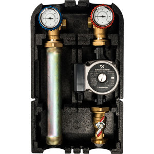 Насосная группа с прямым контуром 1" с насосом Grundfos UPSO 25-65  STOUT