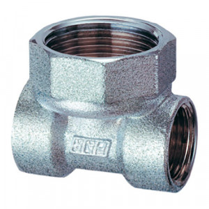 Тройник хромированный 3/4"ВР х 1/2"ВР х 1/2"ВР Far