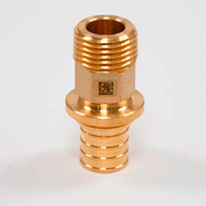 Переходник с наружной резьбой 16-R1 латунь DZR (MX) Рехау