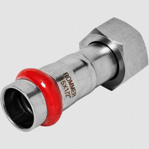 Пресс-переходник с накидной гайкой 15х1/2" ВР Rommer