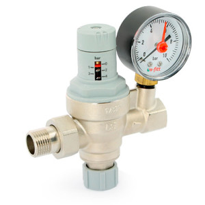 Клапан подпиточный с манометром 1/2 НВ Uni-Fitt