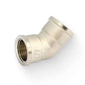 Угольник  ВВ 1/2"x1/2" 45° никелированный Uni-Fitt