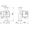 Циркуляционный насос Grundfos UPS 25/60 с гайками