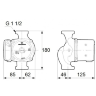 Циркуляционный насос Grundfos UPS 25/80 с гайками