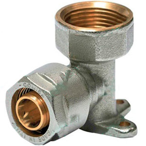 Угол с креплением обжимной ВР 16 мм - 1/2" Comisa