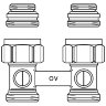 Присоединительный узел прямой 1/2"НР x 3/4"НР Multiflex F Oventrop