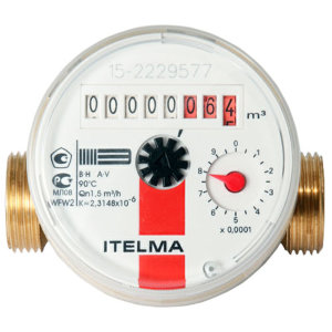 Счетчик горячей воды WFW24.D080 1/2" ITELMA