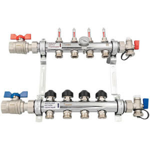 Коллектор распределительный Рехау HKV-D на 10 контуров