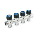 Регулирующий коллектор 3/4"-3/4" EK с 4 отводами Uni-Fitt