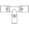 Тройник переходной пресс "Cofit P" 26х20х26 Oventrop
