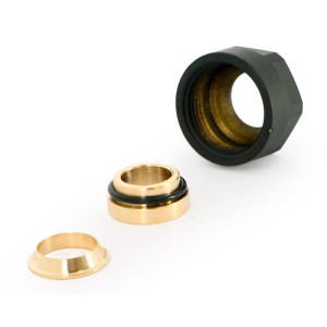 Соединитель обжимной 15х 3/4"ЕК черный Uni-Fitt