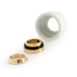 Соединитель обжимной 15х 3/4"ЕК белый Uni-Fitt