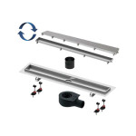 Душевой лоток под плитку 700 мм 2 в 1 хром матовый TECElinus