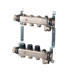 Коллектор из нержавеющей стали Multidis SHR 1" 3 контура 3/4" Oventrop