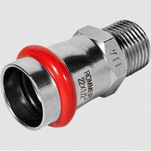Пресс-переходник 22х1/2" НР Rommer