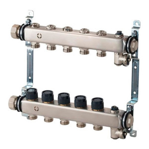 Коллектор из нержавеющей стали Multidis SHR 1" 5 контуров 3/4" Oventrop