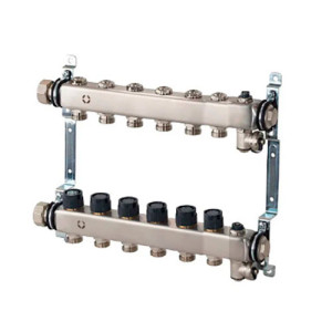 Коллектор из нержавеющей стали Multidis SHR 1" 6 контуров 3/4" Oventrop