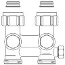 Присоединительный узел ZBU 3/4"НГ x 3/4"НР Multiflex прямой  Oventrop 