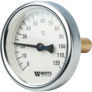 Термометр биметаллический F+R801(T) ф 80 мм с погружной гильзой 100 мм Watts
