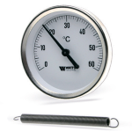 Термометр биметаллический накладной FR810 (TAB) 63 мм с пружиной Watts