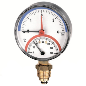 Термоманометр радиальный 0-4 бар 80 мм FR828 (TMRA) Watts