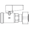 Кран шаровой для отключения гребенки 3/4" Oventrop